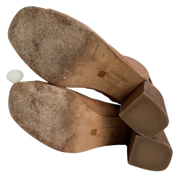 Steve Madden Stesha Open Toe Buttery Soft Leather Stack Heel Bootie Size 8 - Picture 9 of 11